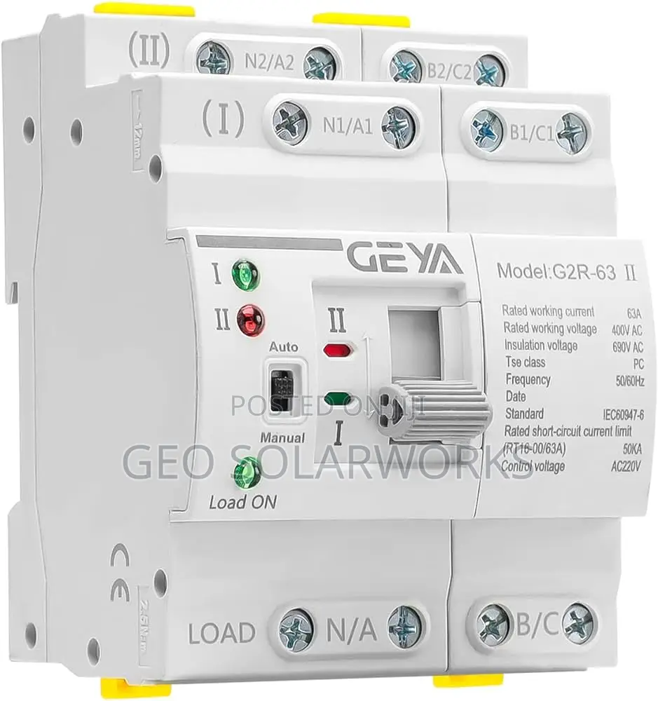 63A 4 Pole DIN Rail Automatic Changeover /Transfer Switch