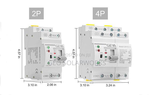 63A 4 Pole DIN Rail Automatic Changeover /Transfer Switch - thumbnail 3