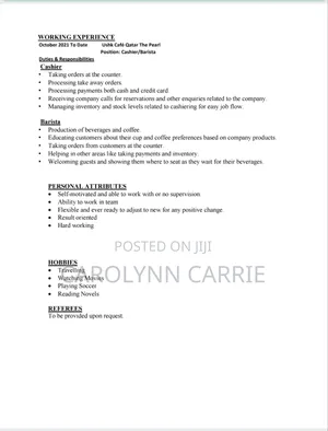 Food and Beverage Service