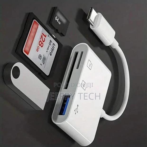 Type C to SD/Microsd/TF/USB Memory Card Reader - thumbnail 3
