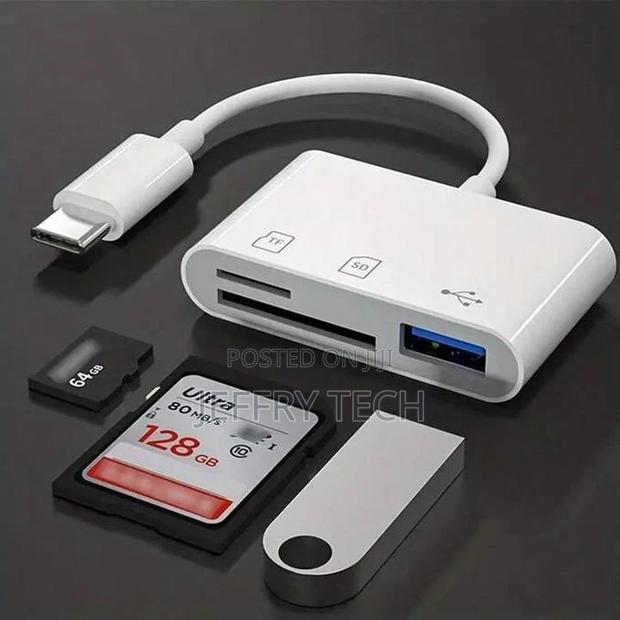Type C to SD/Microsd/TF/USB Memory Card Reader - main view