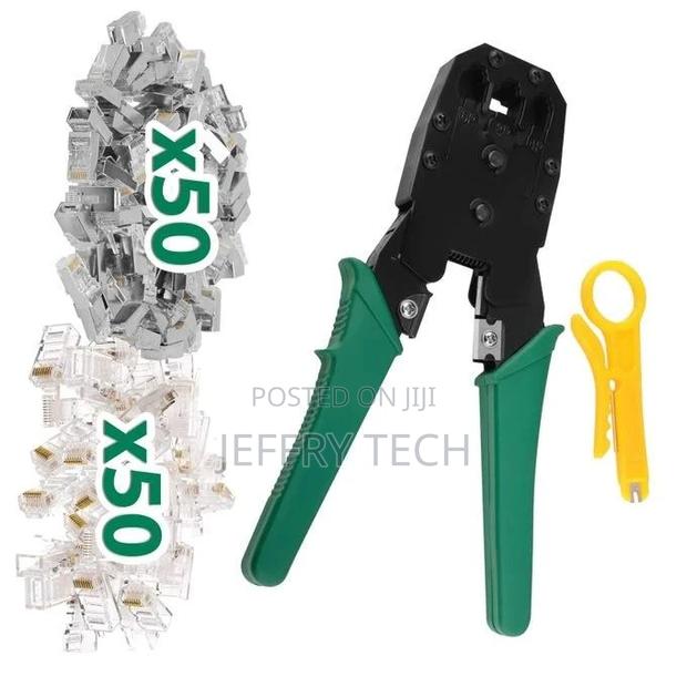 Professional Crimper + 100 RJ-45 Connectors - main view