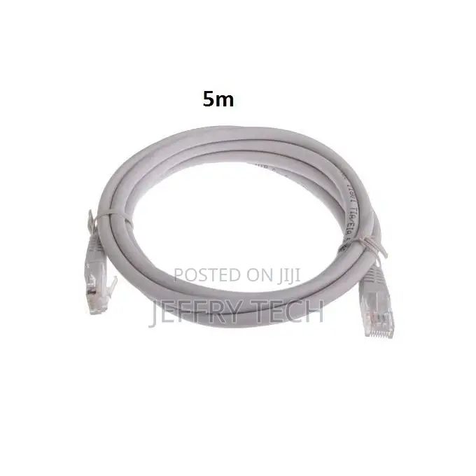 FTP Network Cable - 5m - Cat 6 - Shielded and Crimped - Grey
