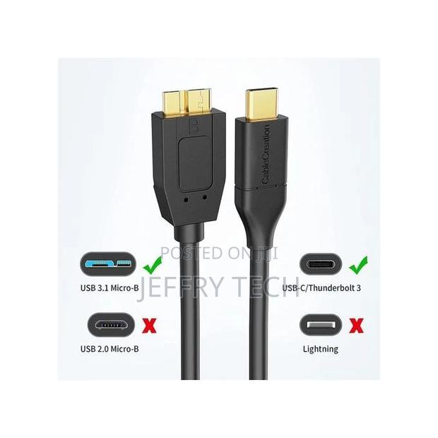 USB Micro B Vers Type C Pour Disque Dur