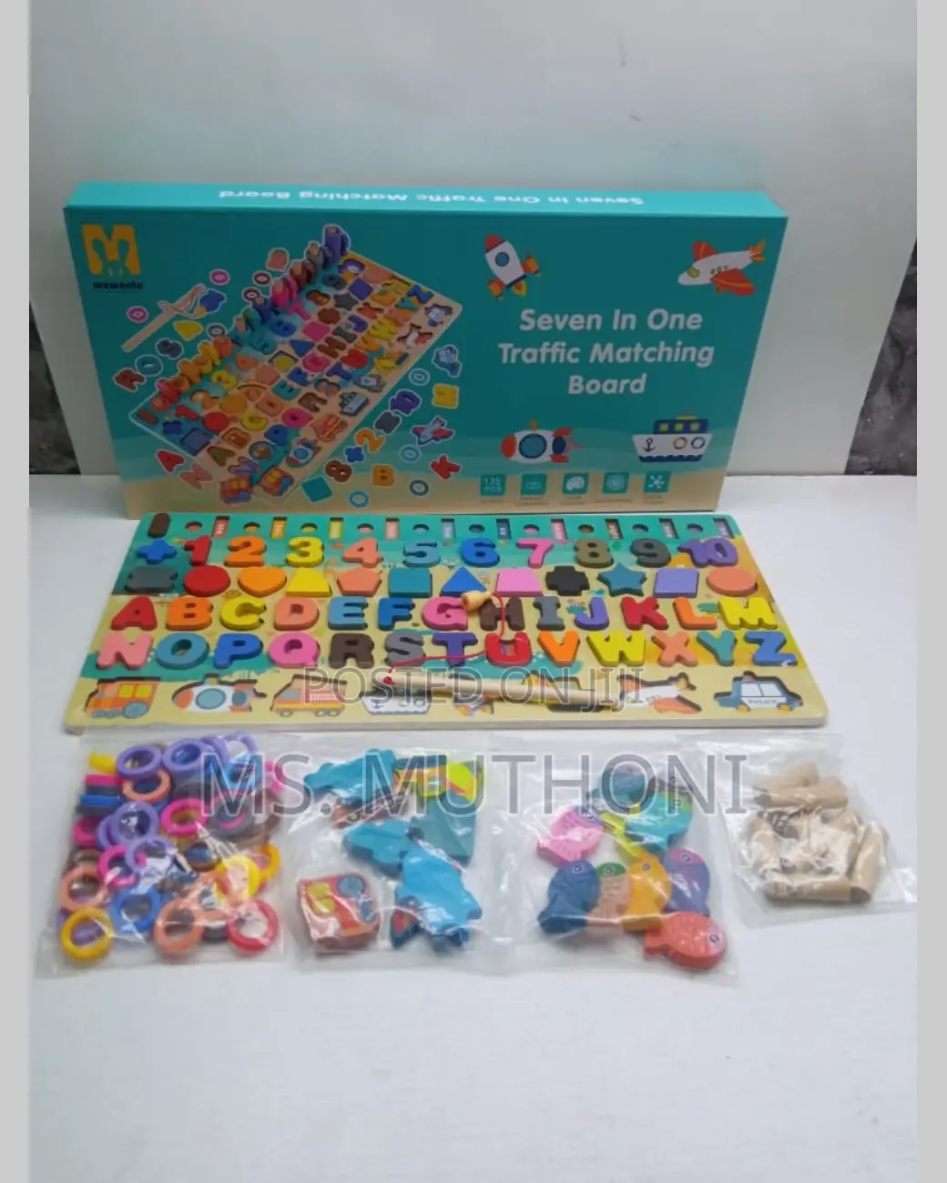 Large Size 7 in 1 Montessori Wooden Educational Toy