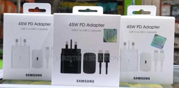 Samsung Charger.(45 Watts ) 45 Pd Adapter, Usb C to C Cable - main view