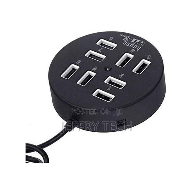 8-Port USB HUB 2.0 Multiport Adapter - Black - thumbnail 2