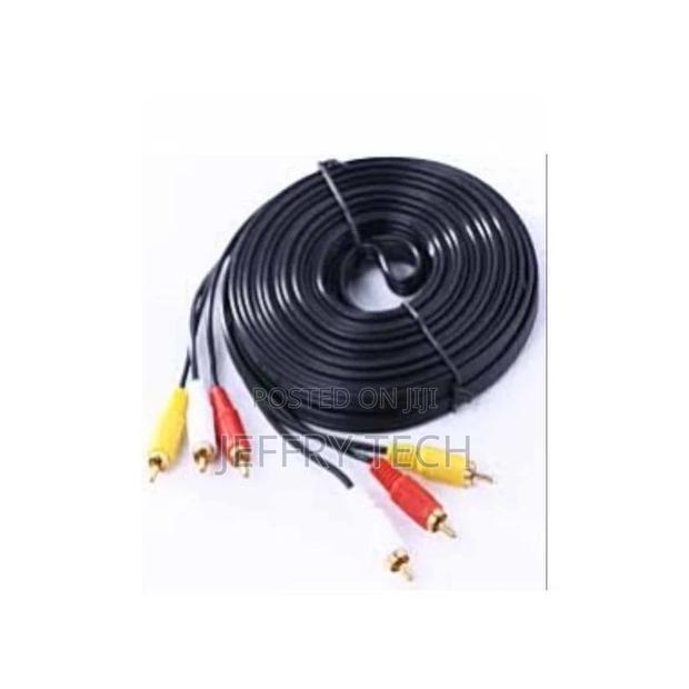 Audio / Video Cable (3x RCA Plug to 3x RCA Plug) - 10m - Bla - main view