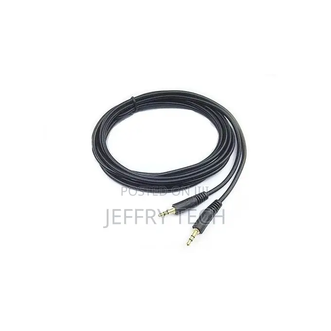 Auxiliary Audio MP3 Cable - 1 Meter - Male/Male -/Black