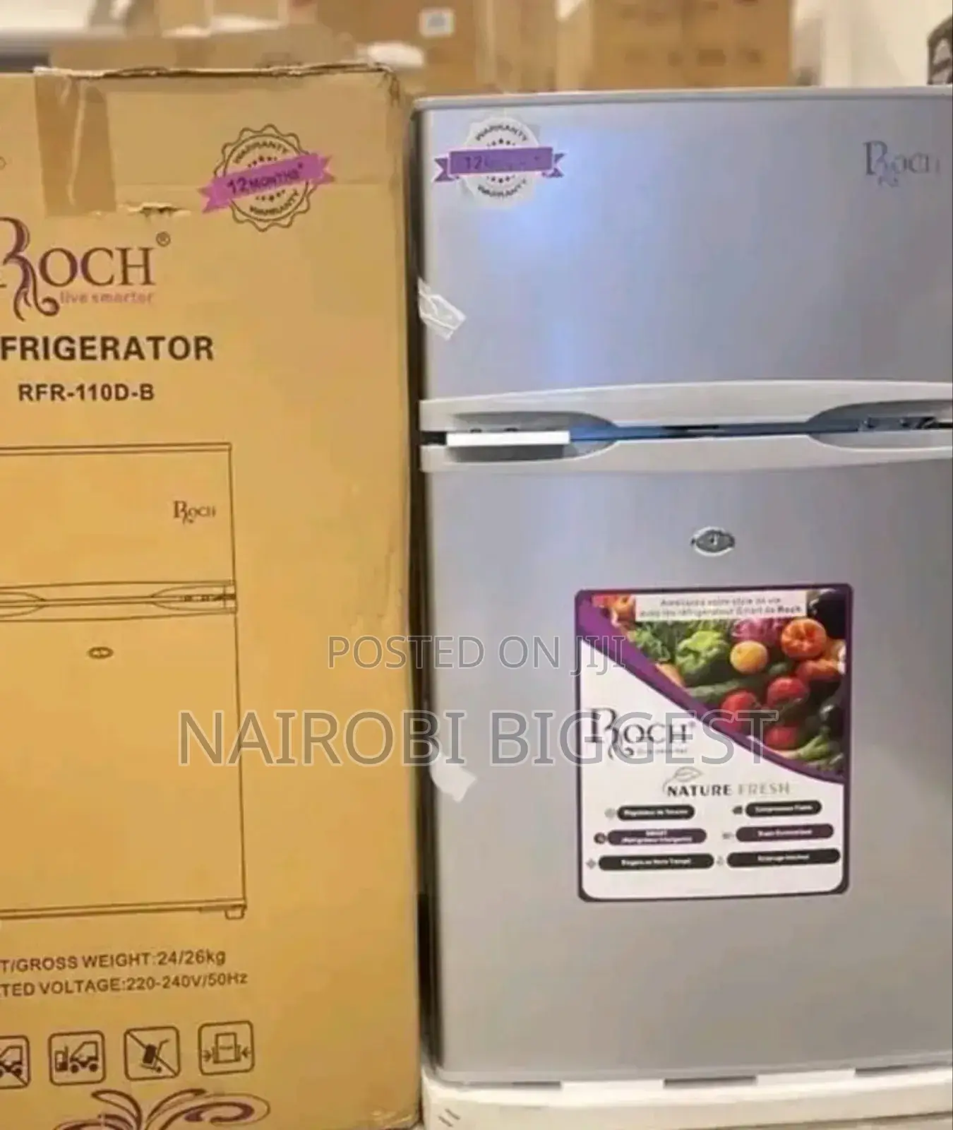 Roch 110 Litres Double Door Fridge