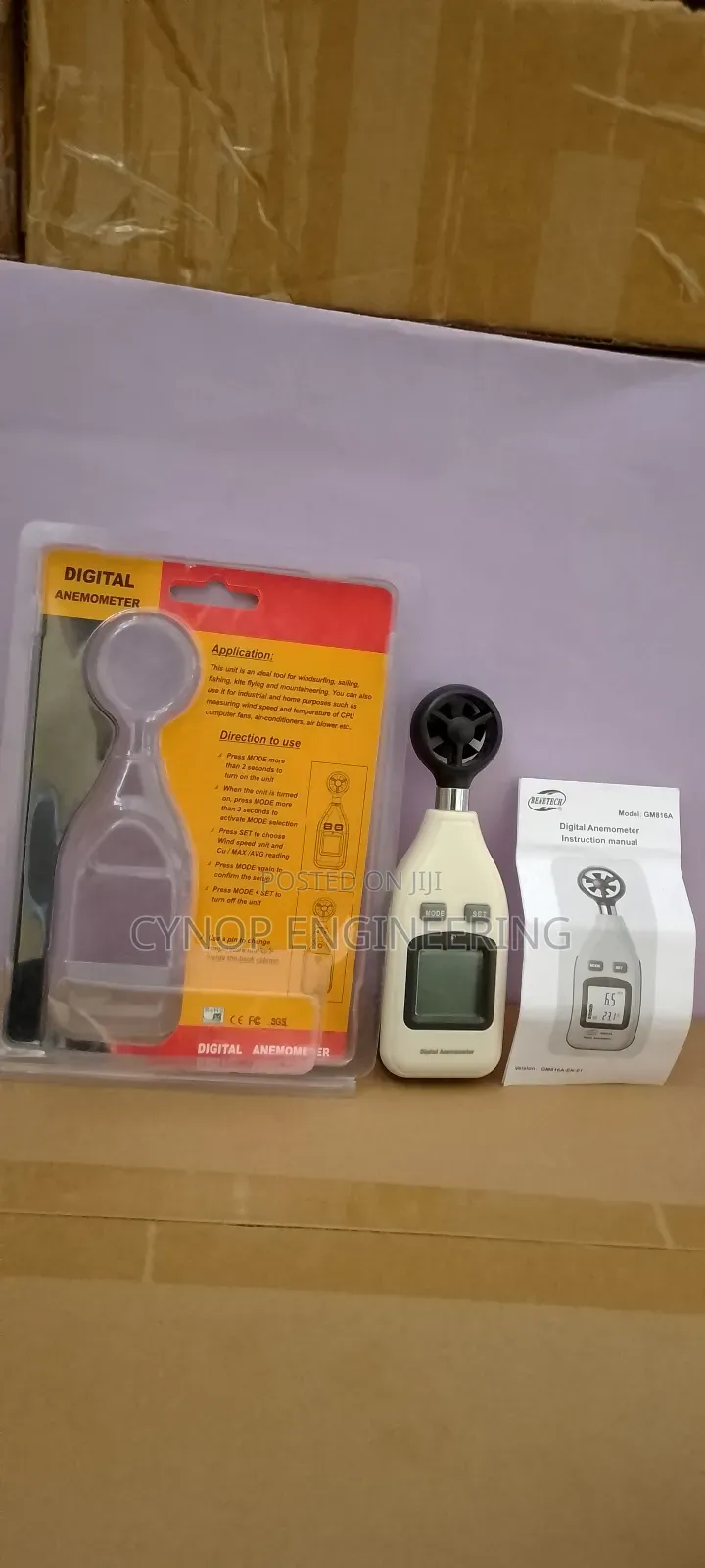 Digital Anemometer With Temperature and Humidity