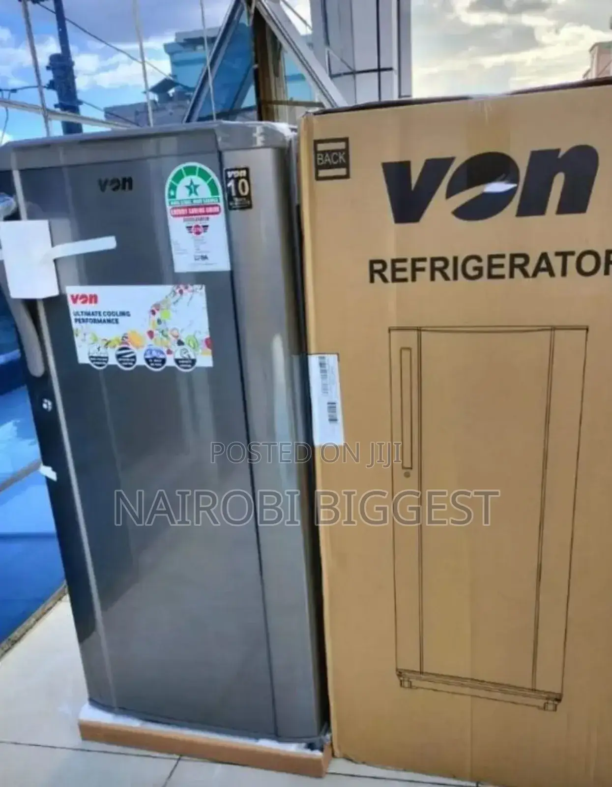 Von Single Door 185litre Fridge