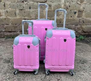 Pink /Peach 3 In1 Unbreakable Fibre Suitcase (Size 28)