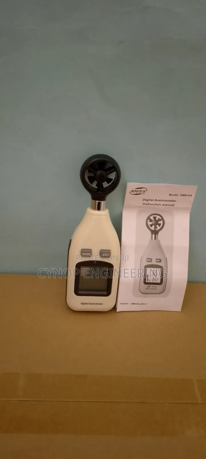 Digital Anemometer With Dual Sensors Technology