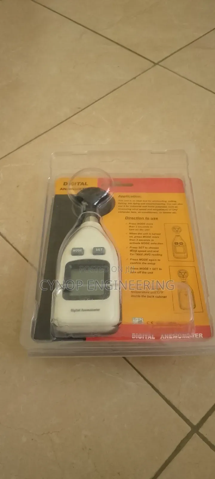 Digital Anemometer With Intuitive User Interface