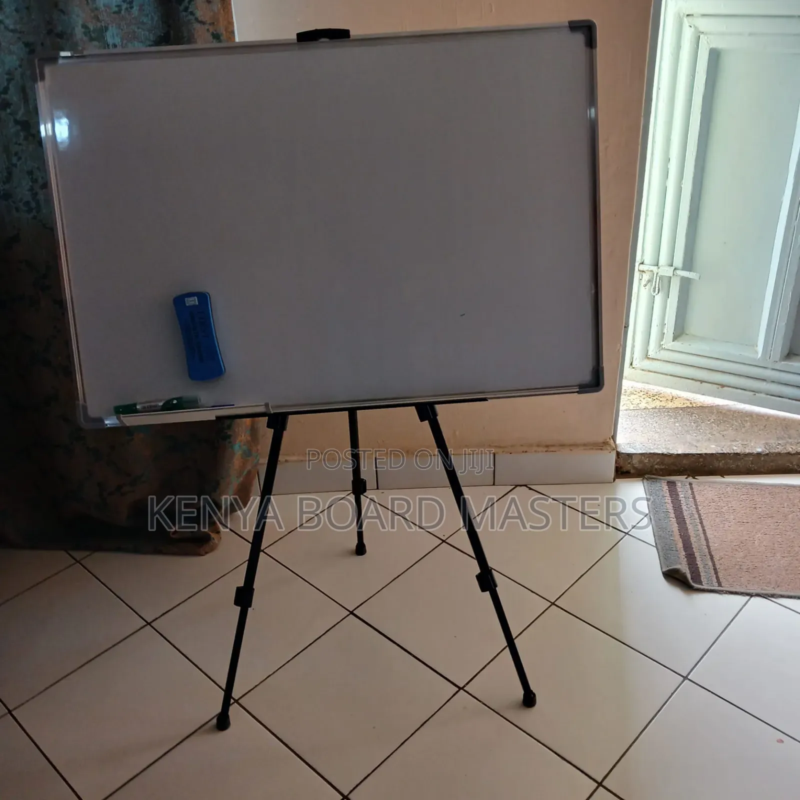 Glossy Whiteboard on a Stand. White Board on a Stand