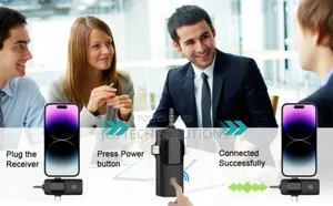 Noise Cancellation Wireless Microphone -3in1 Lavalier Mic