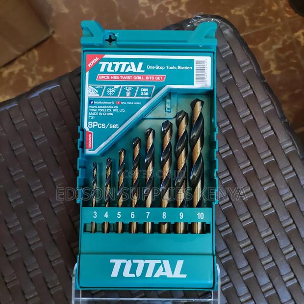 Metal Drill Bits Set 8 PCS TOTAL HSS Twist Drill Bits Set - thumbnail 3