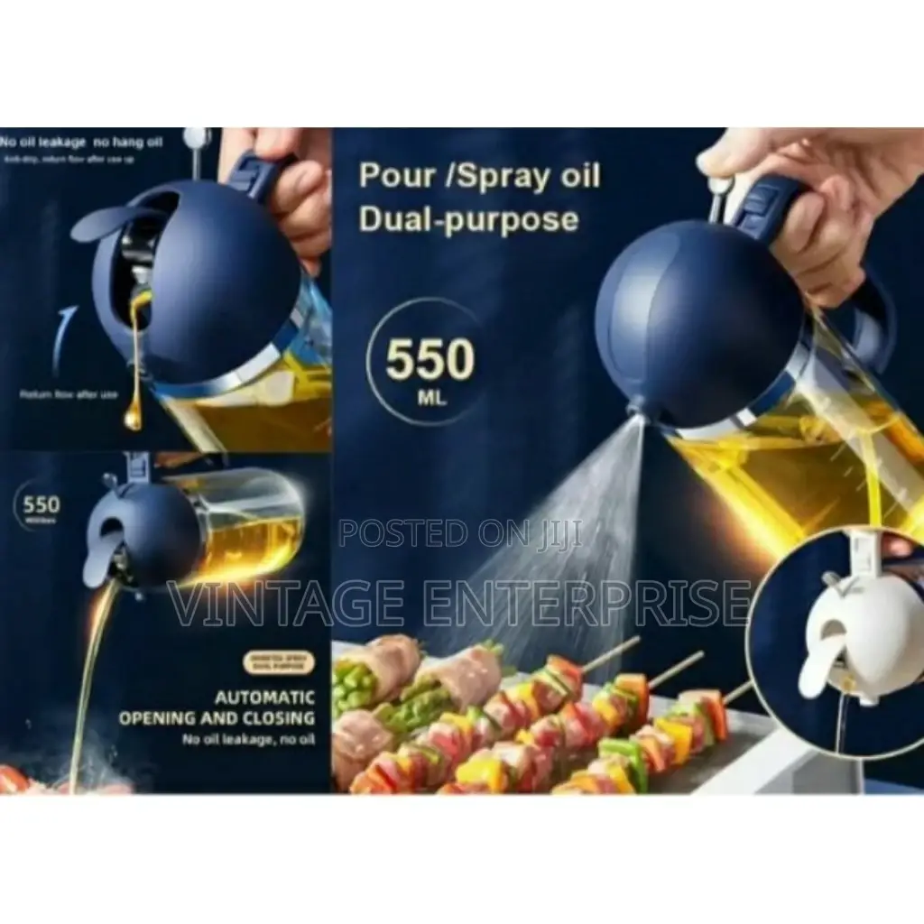 Borosilicate Glass Oil Dispenser ( 2 in 1 550ml Cap ) 