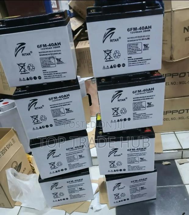 Ritar Chloride Solar Batteries 12v 40ah Available - thumbnail 2