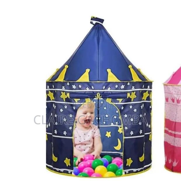 Blue Cartoon Themed Kids Tent - main view