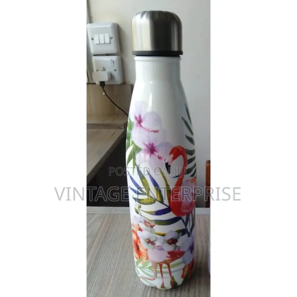 Hot Cold Flowered Water Bottles. 