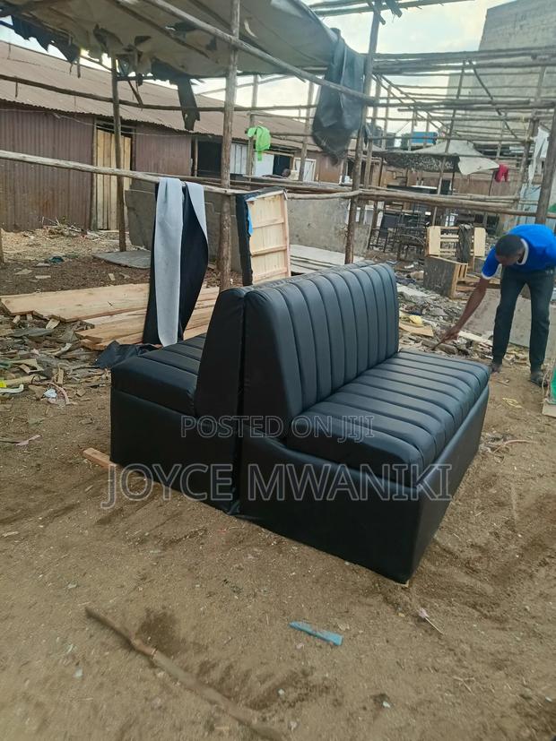 Back to Back Restaurant Couch, Latest Design, Black 
