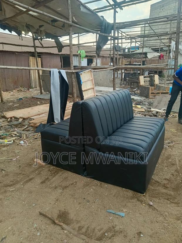 Back to Back Restaurant Couch, Latest Design, Black  - thumbnail 2