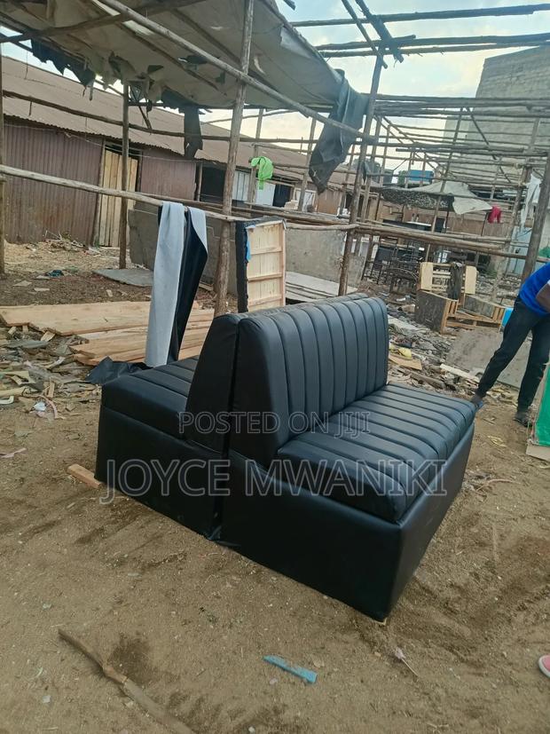 Back to Back Restaurant Couch, Latest Design, Black  - thumbnail 3