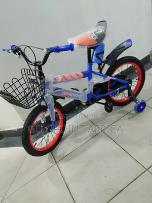 Size 16" Bike Blue In Color With Training Wheels For Kids