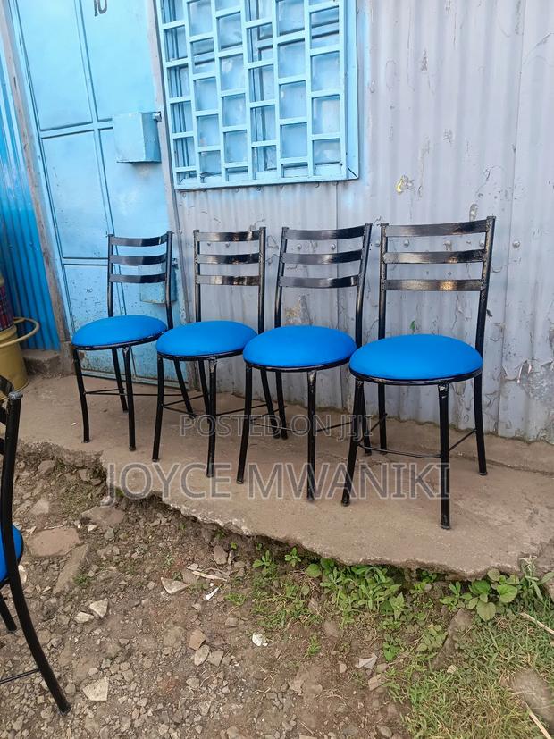 Restaurant Flat Chairs, Blue and Black - main view