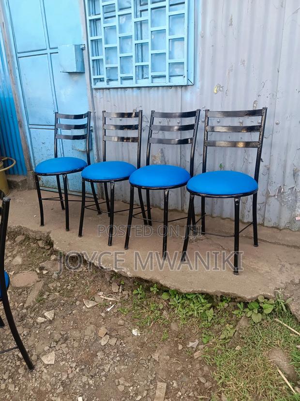 Restaurant Flat Chairs, Blue and Black - thumbnail 2