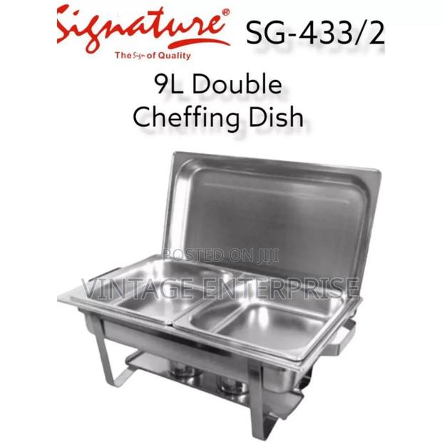 9ltrs Stainless Steel ,Double Cheffing Dishes 
