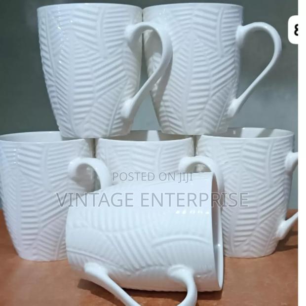 Six Set of Quality White Cups ••√ - main view
