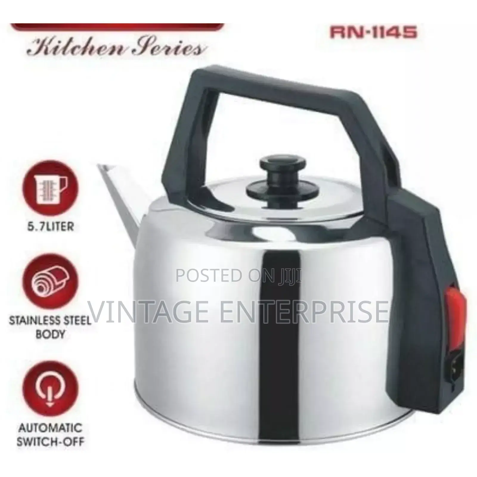 Rashnik 5.7ltrs Automatic Kettle (Stainless Steel. ••√