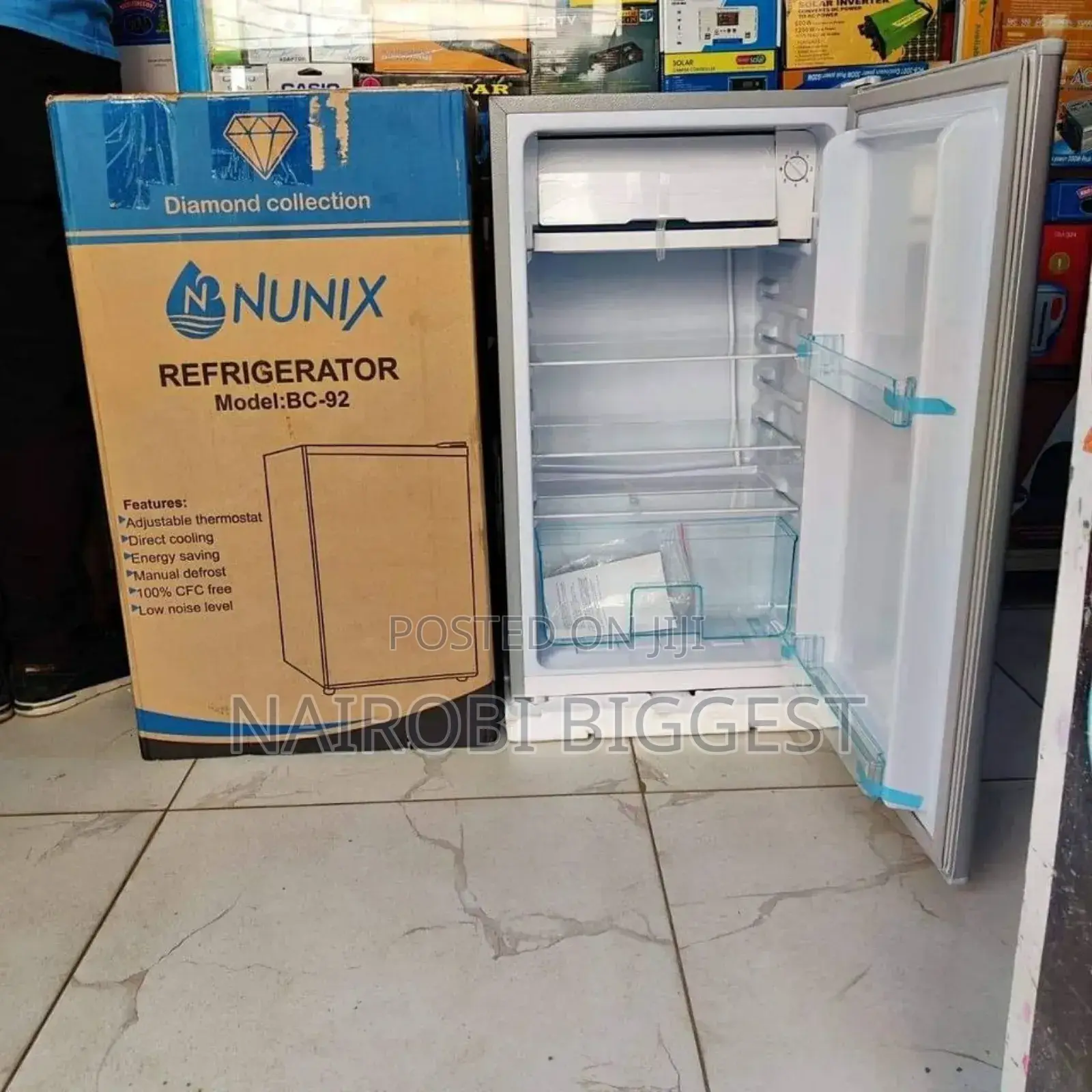 Nunix Silver Single Door 92 Litres Fridge