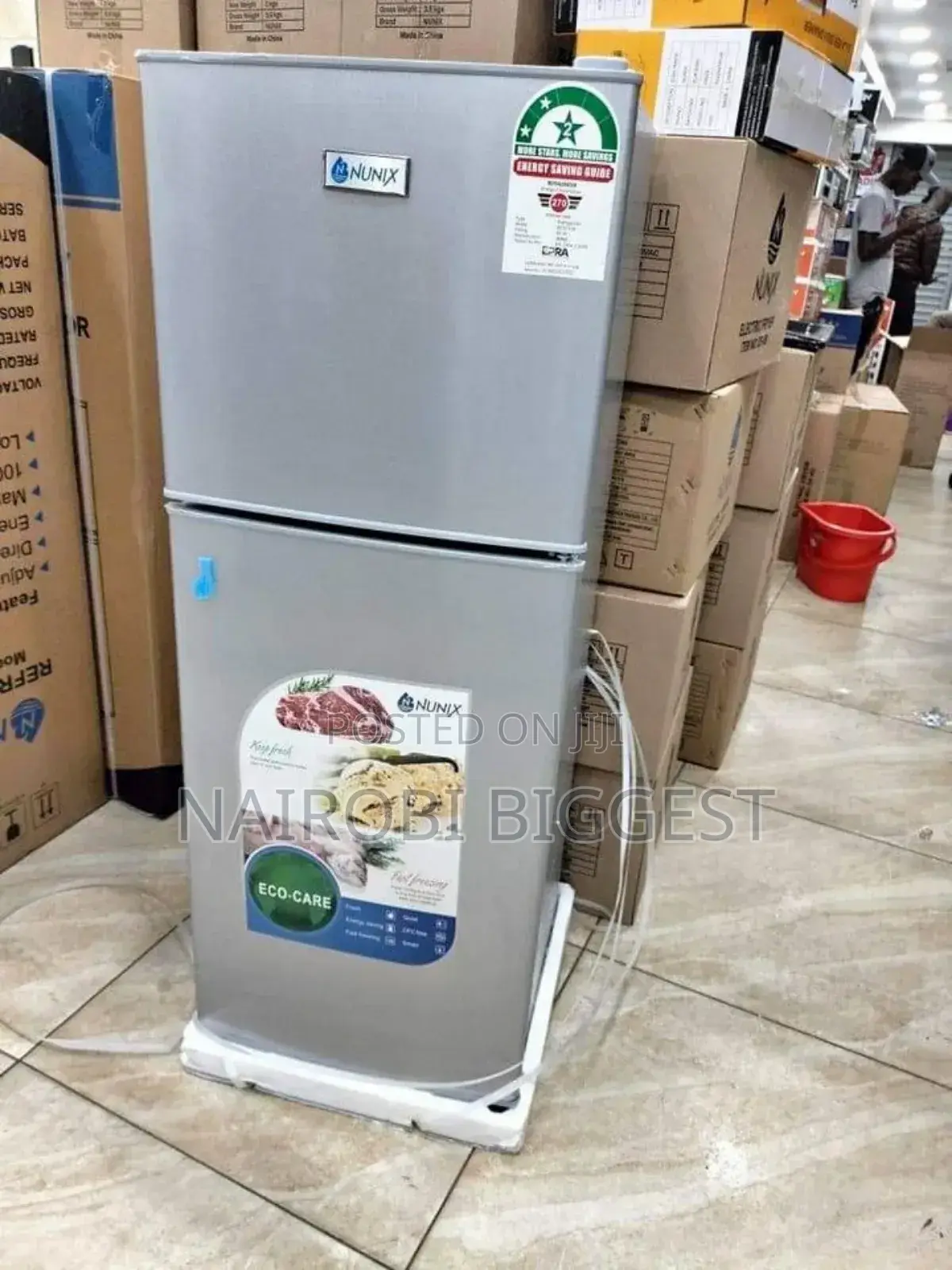 Nunix Silver 138 Litres Double Door Refrigerator