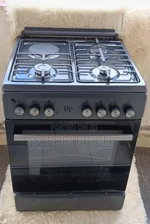BJS Black 60*60 Amazing 3gas+1 Electric Plate Oven Cooker