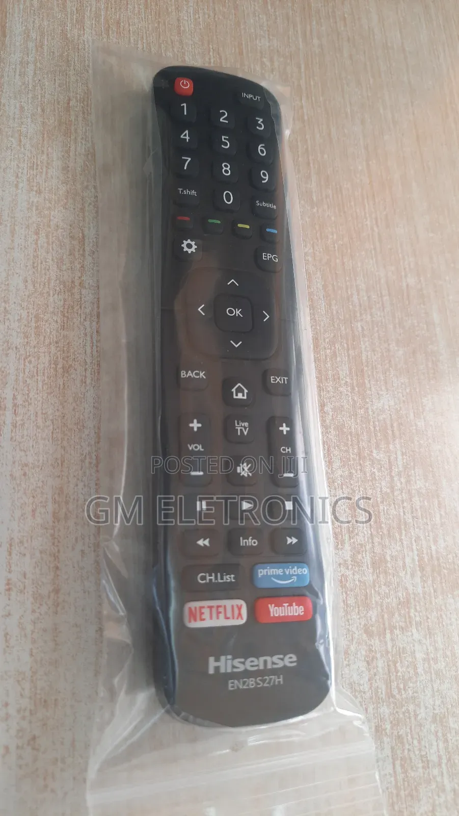 Hisense Remote-Chlist,Primevideo,Netflix Youtube Shortcut