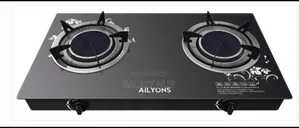 Ailyons 2 Burner Glass Top Gas Cooker Infrared Burner