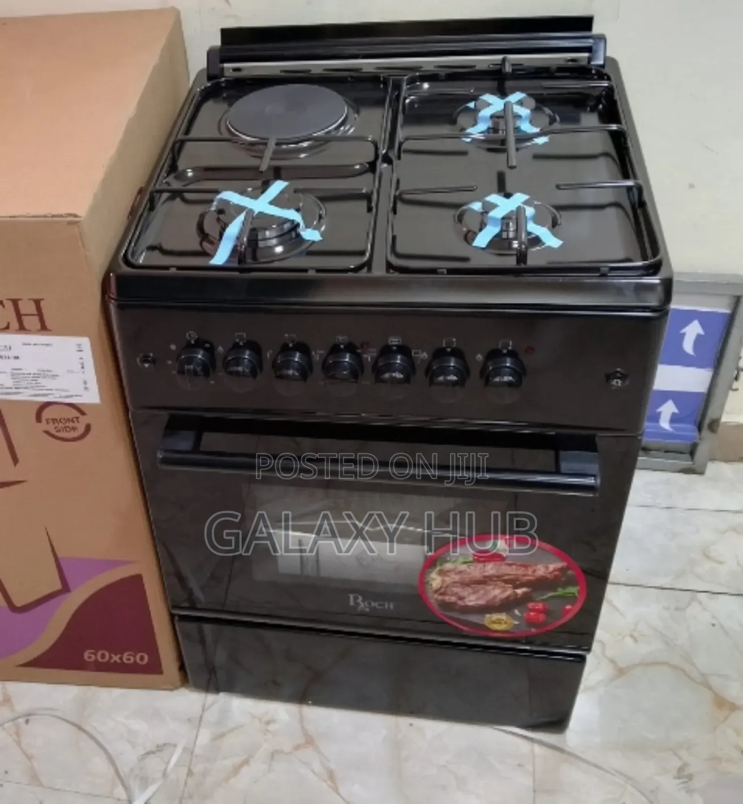 Roch Black 60×60 Standing 3+1 Cooker
