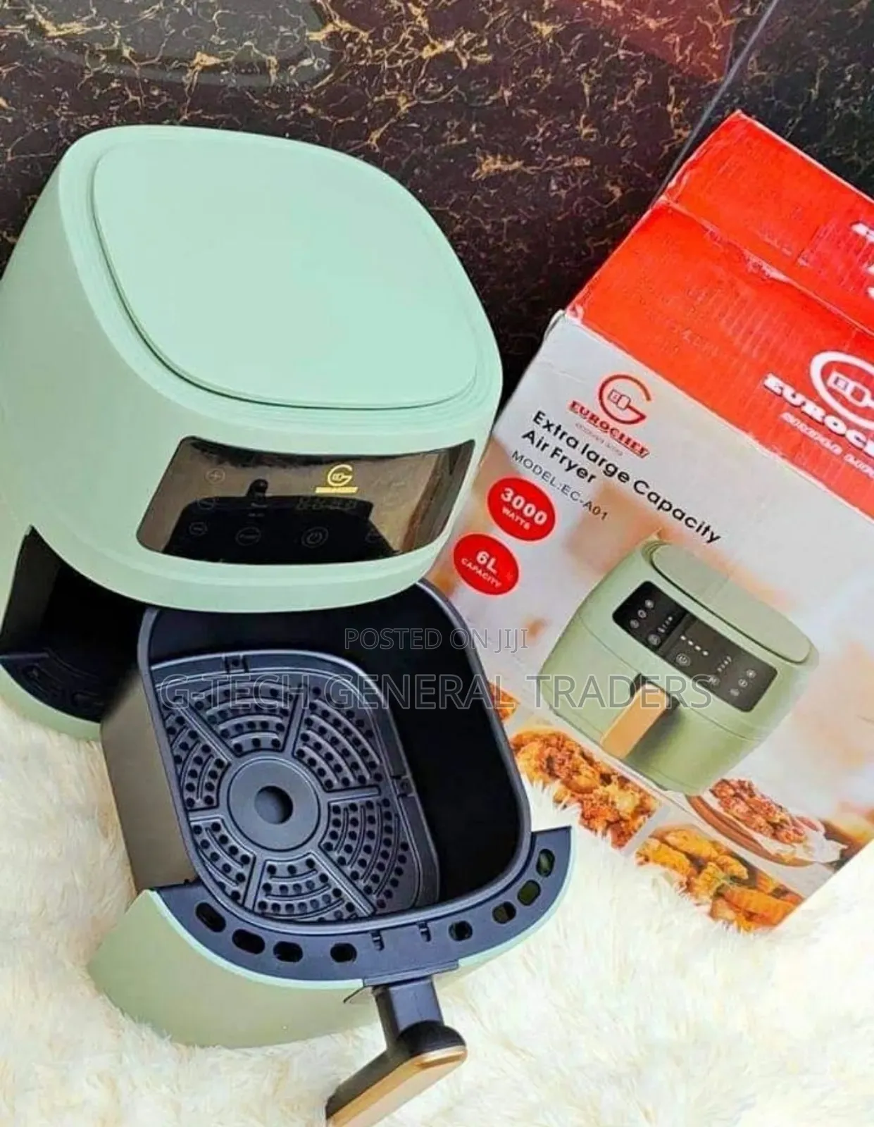 Air Fryer! Eurochef Oilless Nonstick 6l Digital Air Fryer