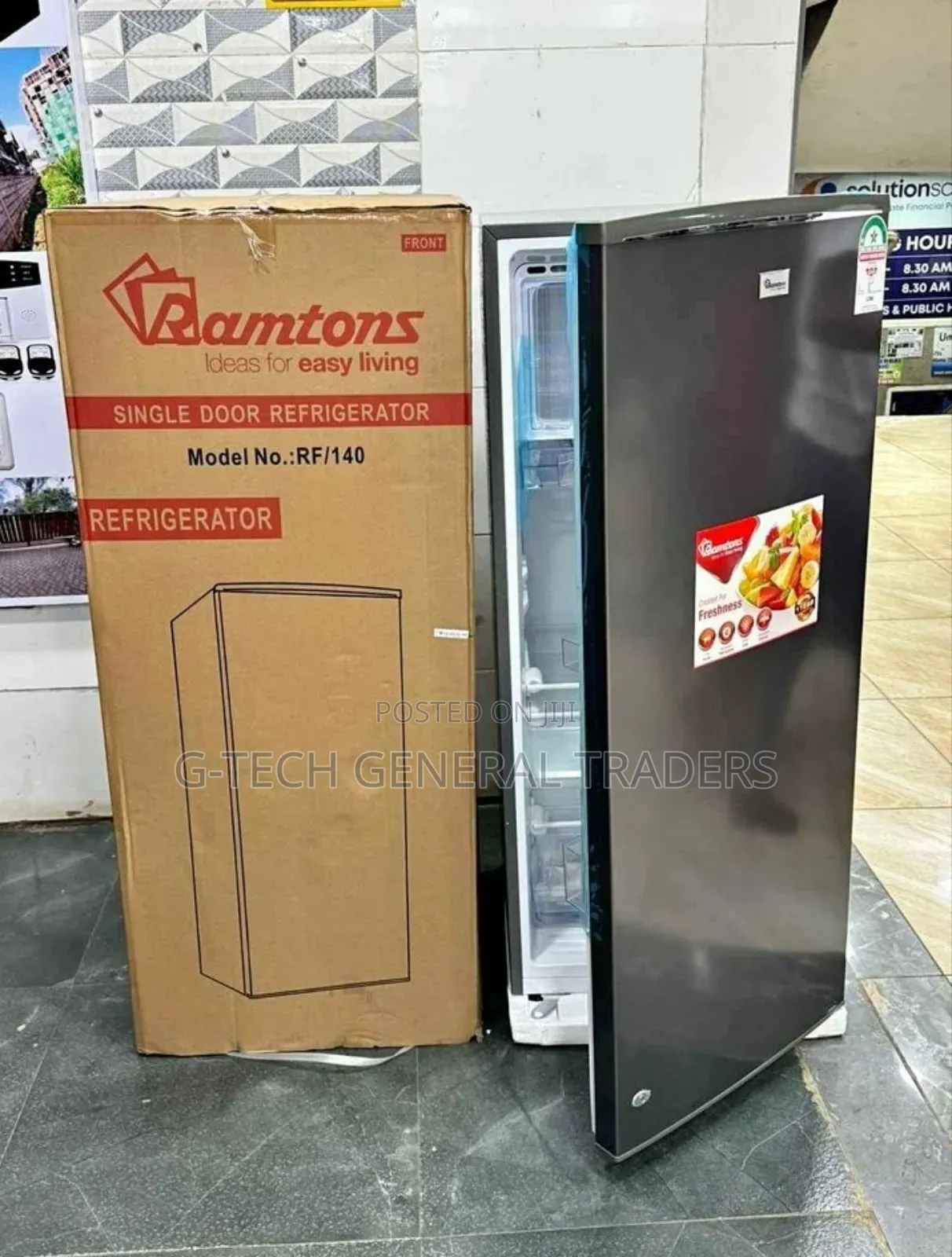 Ramtons Rf/140 Single Door 180l Refrigerator -Titan Silver