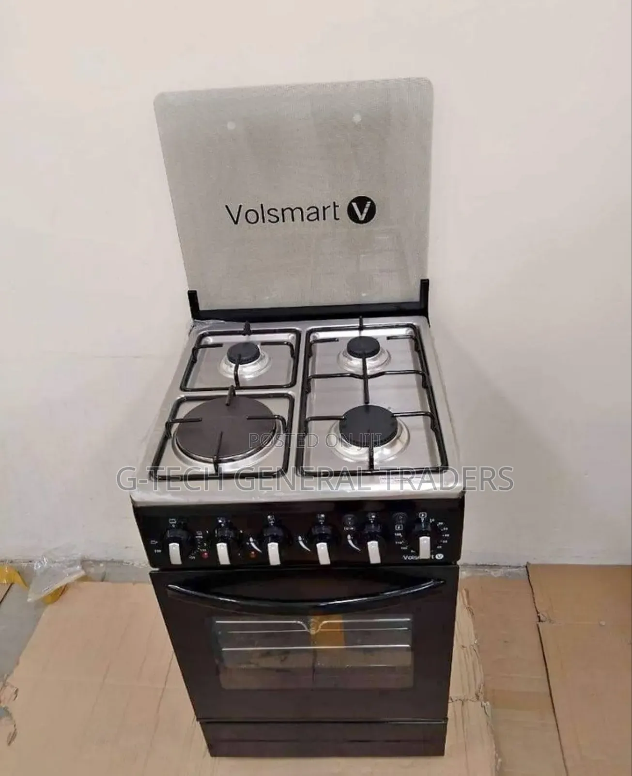 Volsmart Cooker!3gas+1electric Plate Oven Cooker 50*60