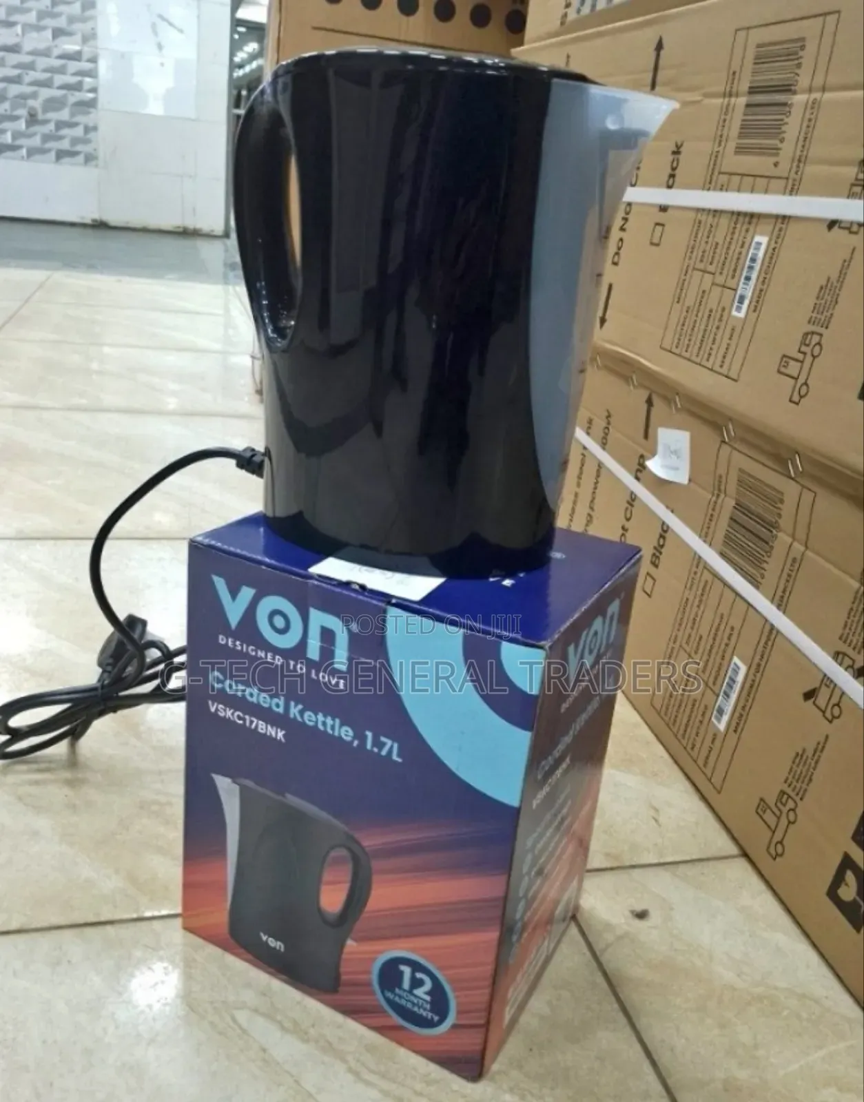 Von 1.7l Automatic Corded Electric Water Kettle
