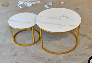 Nesting Round Coffee Marble Table
