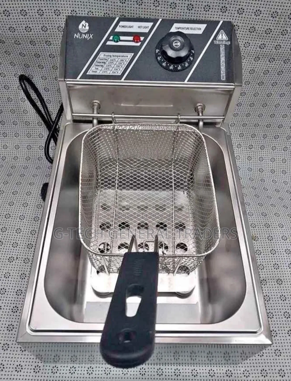 Nunix Single Electric Commercial Deep Fryer 6l