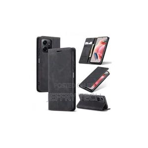 Redmi Note 12 4G Flip Case With 2 Shockproof - Black - thumbnail 2