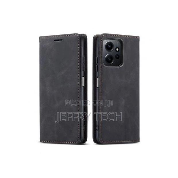 Redmi Note 12 4G Flip Case With 2 Shockproof - Black - thumbnail 3