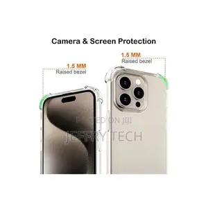 Transparent Case Compatible With iPhone 15 Pro Max + 1 Shock